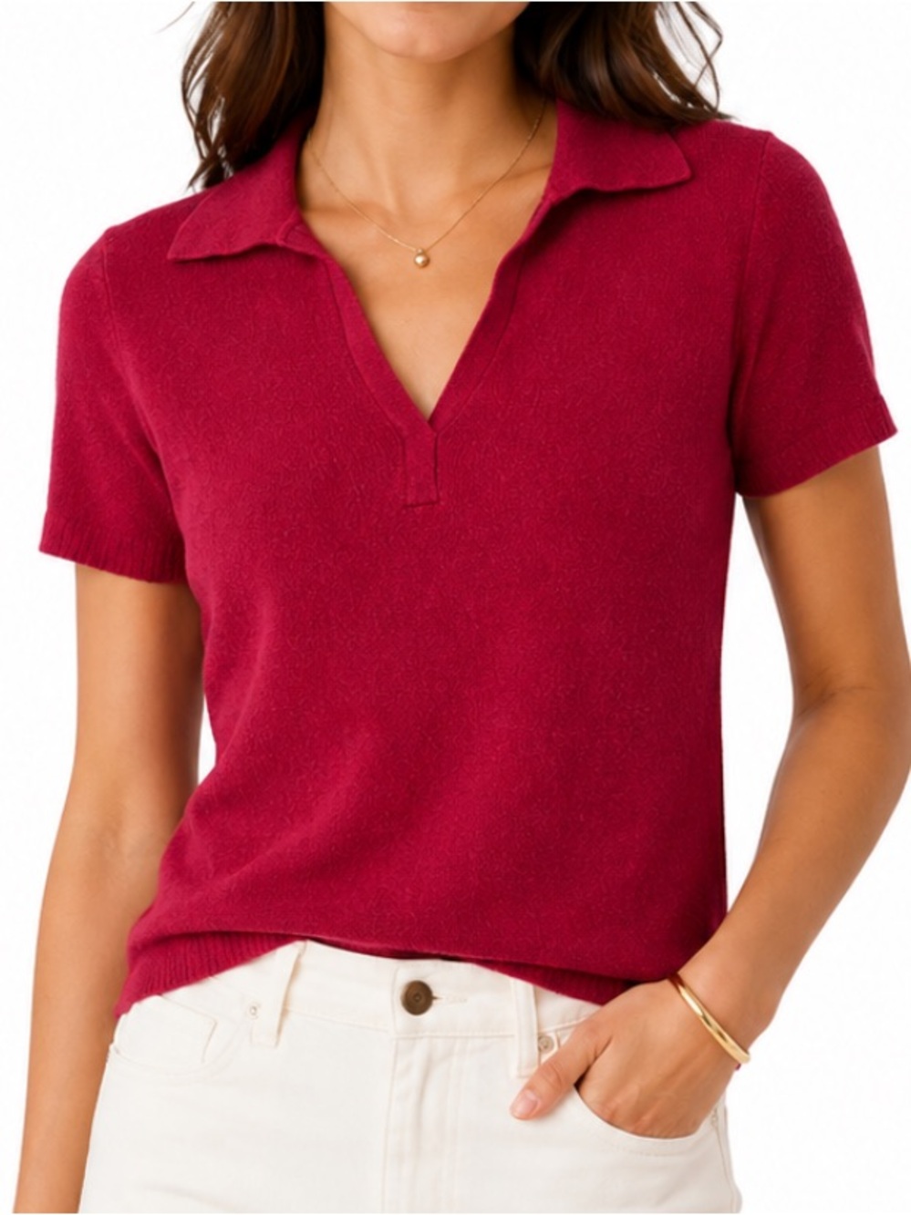 Studio London Short Sleeve Knit Top